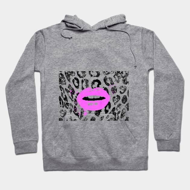 Lips, pink lips Hoodie by RosaliArt